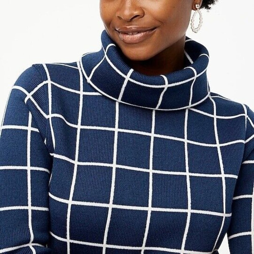 J Crew Blue/Mushroom Sweater